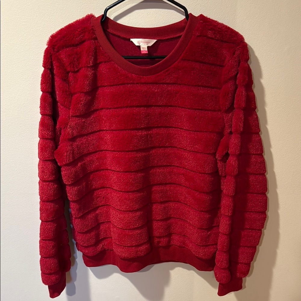 Red faux fur Sweater